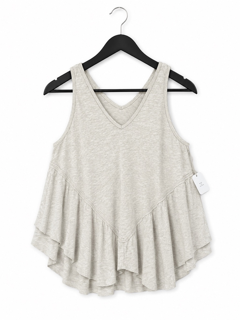 Free People Linen Blend Tiered Tank